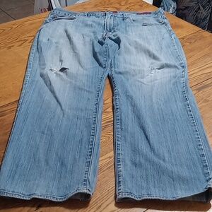LUCKY BRAND Mens Jeans 38 x 30 Vintage Straight Denim Pants Preowned Distressed